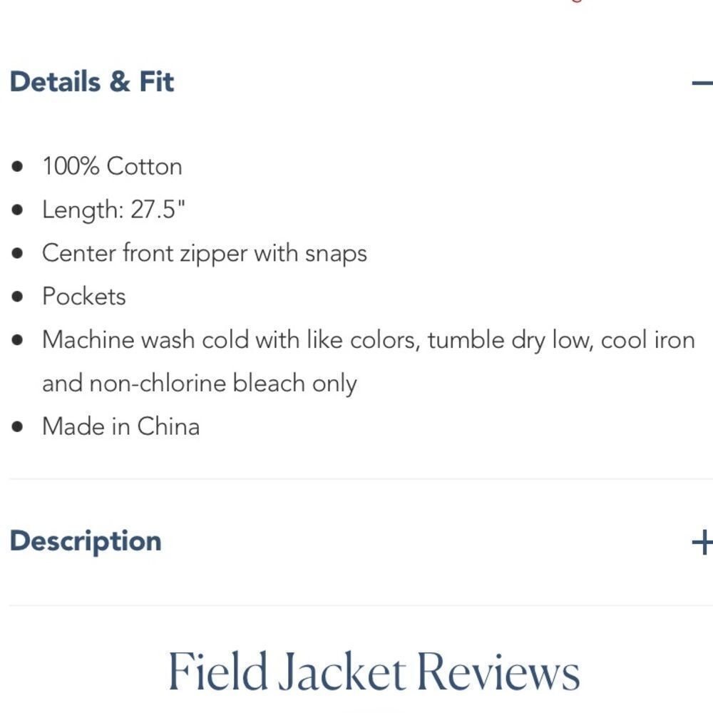 Draper James Field Jacket Size 16 NEW with tags 💗 - Picture 8 of 9